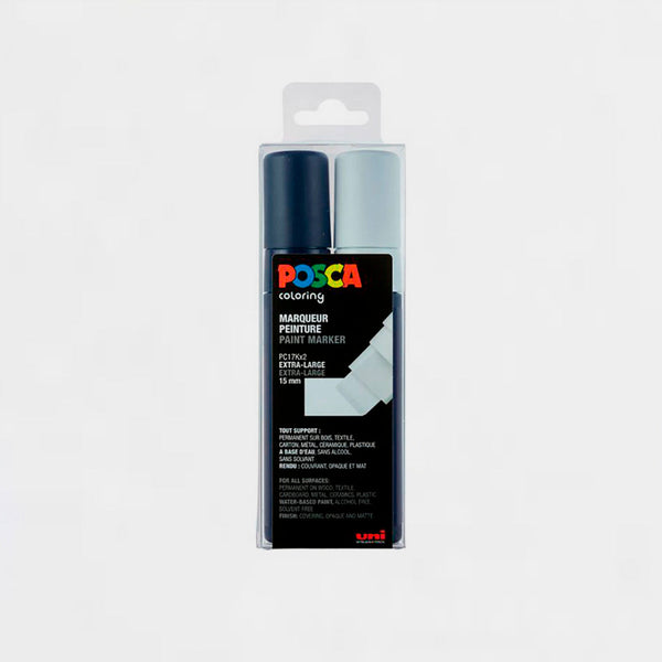 Estuche 2 Rotuladores Posca PC-17K BW
