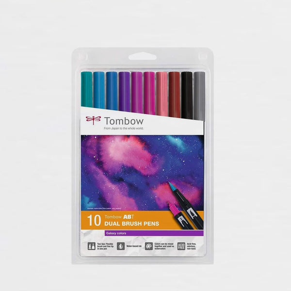 Set 10 Rotuladores Galaxia Dual Tip Tombow para lettering