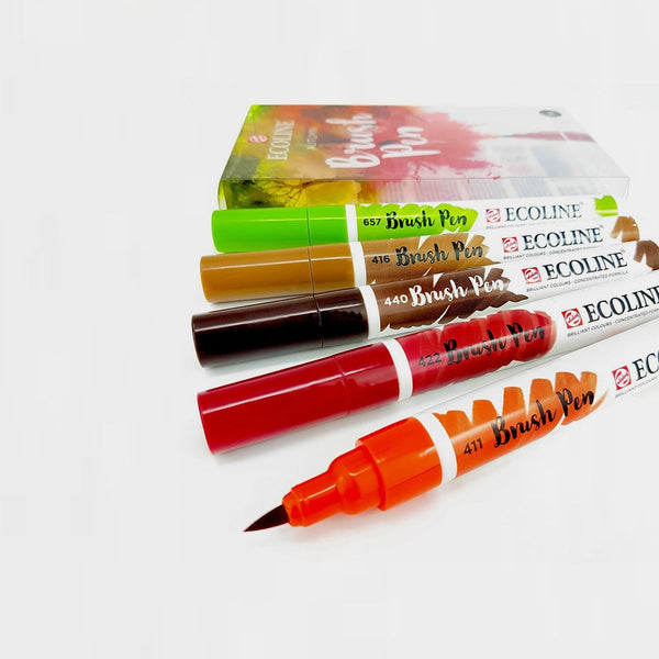 Set 5 Rotuladores Brush Pen Otoño Ecoline (1)