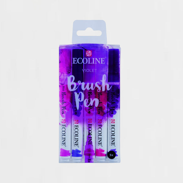 Set 5 Rotuladores Brush Pen Violeta Ecoline (1)