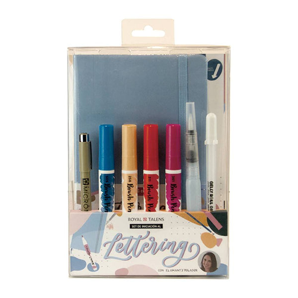 Set Iniciación Lettering Azul Talens