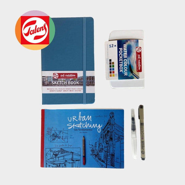 Set Urban Sketching Negro Talens (1)