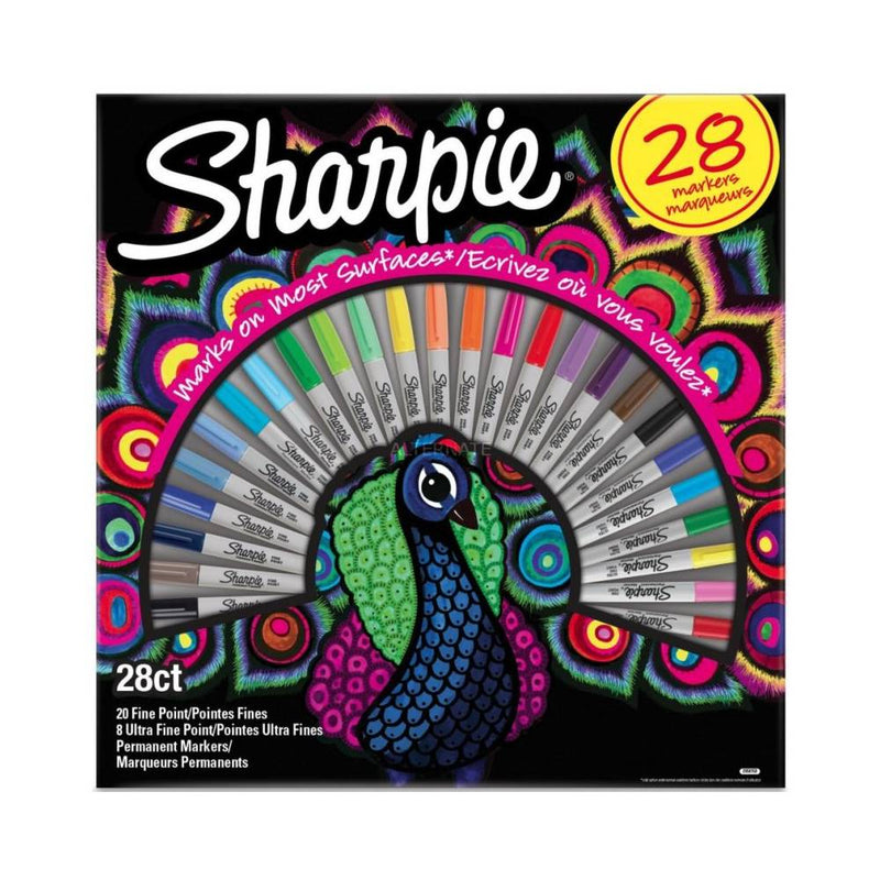 Pack 28 Rotuladores Permanentes Pavo Real Sharpie