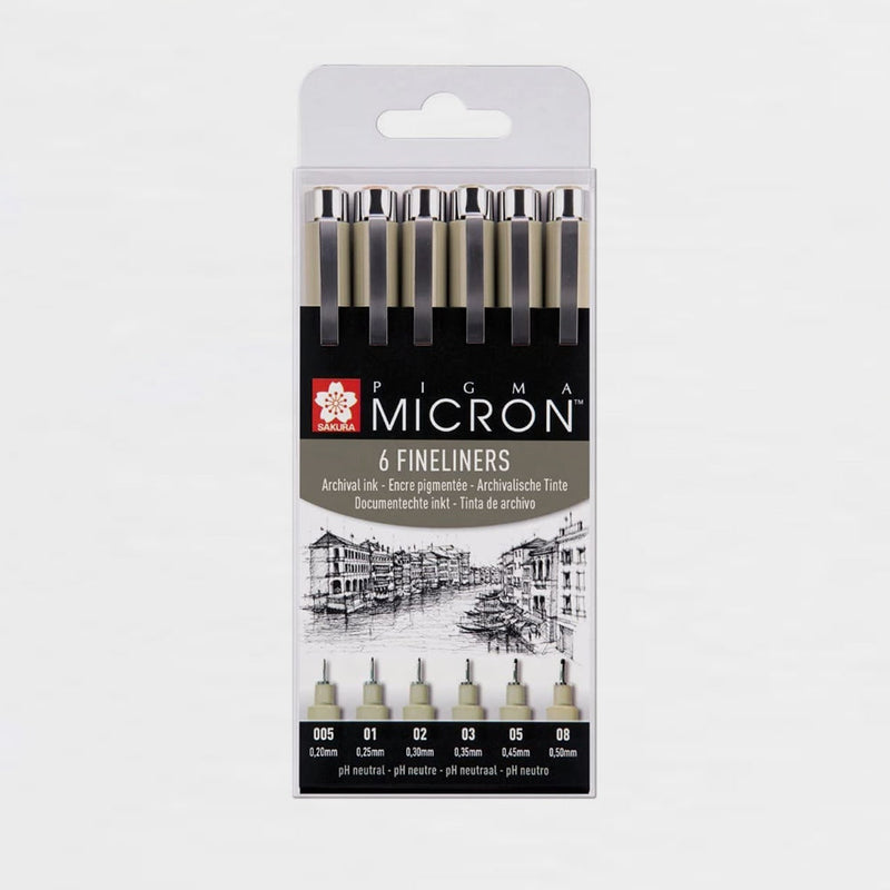 Set 3 Rotuladores Pigma Micron Noir – Fineliner Précis Sakura Scrapbooking