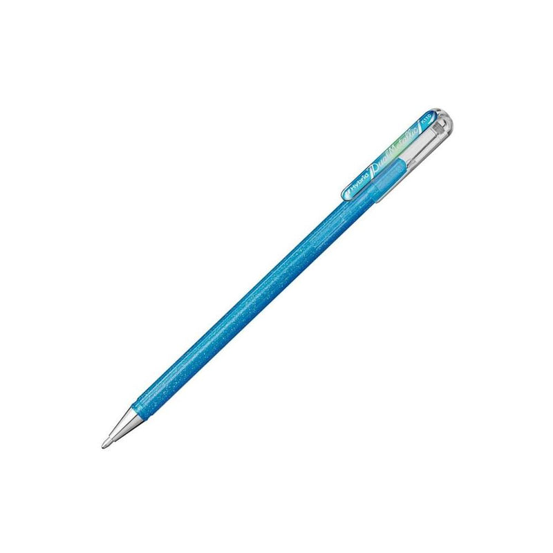 Bolígrafo Roller Gel Dual Metallic K110 Azul Dúo  Pentel
