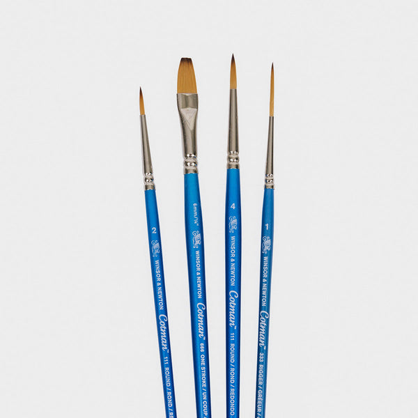 Set 4 Pinceles Acuarela 1, 2, 4 y 1/4"/6mm Cotman