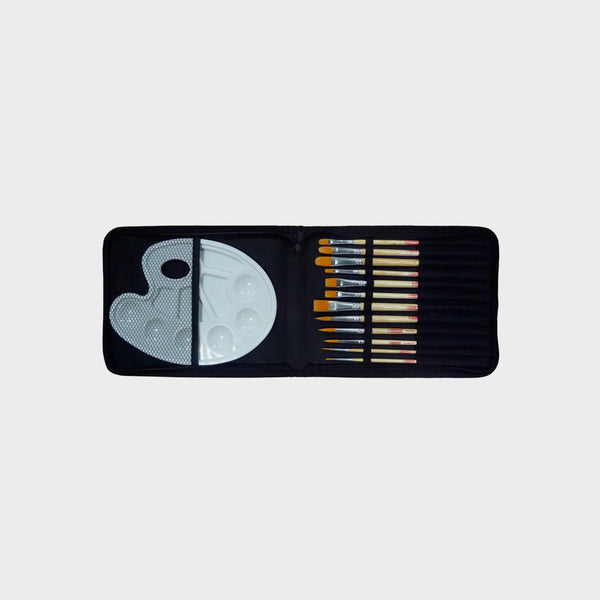 Estuche 12 Pinceles Mango Corto Art Creation