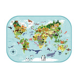 Puzzle Planisferio del Mundo con Animales de 72 Piezas 6+ Avenue Mandarine (2)