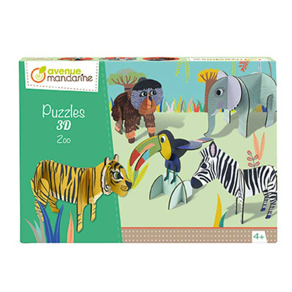 Puzzle 3D de Animales Zoo Avenue Mandarine - milbby tienda de manualidades bellas artes y scrap