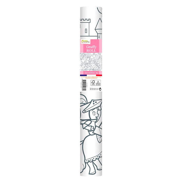 Plantilla para Colorear Graffy Roll Princesas y Caballeros Avenue Mandarine