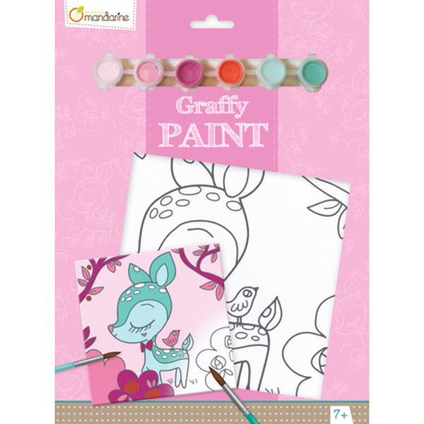 Cuadro para Colorear 'Cervatillo' Graffy Paint Avenue Mandarine - milbby tienda de manualidades bellas artes y scrap