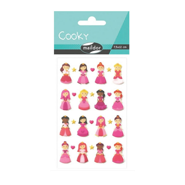 Pegatinas Cooky Princesas 7,5x12cm Maildor