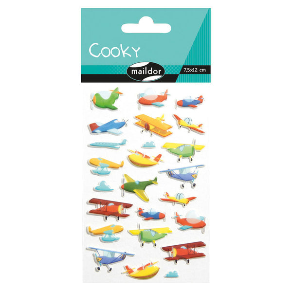 Pegatinas Cooky Aviones 7,5x12cm Maildor