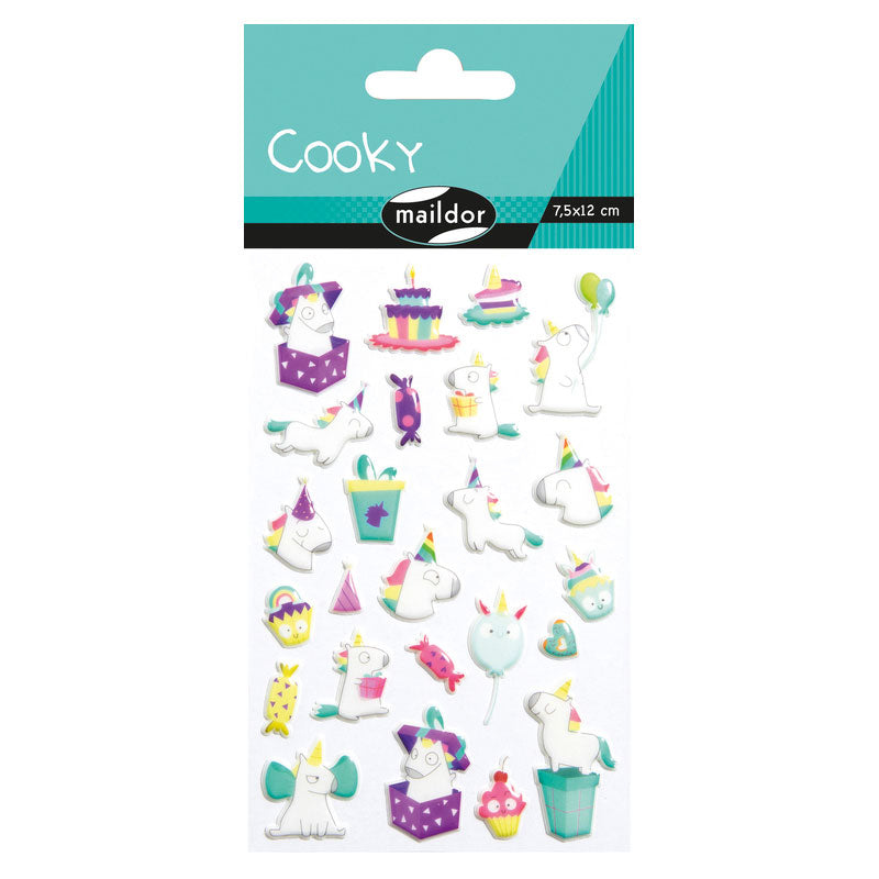 Pack Pegatinas Cumple Unicornio