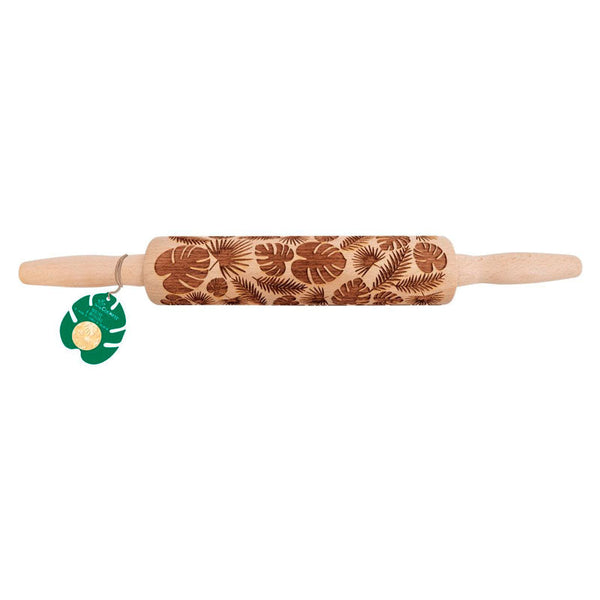 Rodillo Madera Relieve Hojas