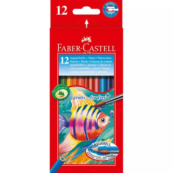 Caja de 12 Lápices Acuarelables Serie Roja Faber Castell