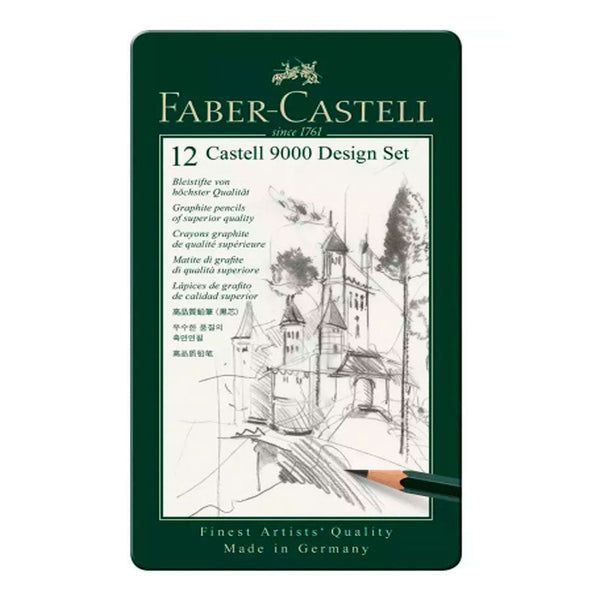 Caja 12 Lápices 5B-5H Castell 900 de Faber Castell (1)