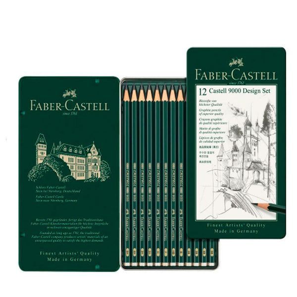 Caja 12 Lápices 5B-5H Castell 900 de Faber Castell