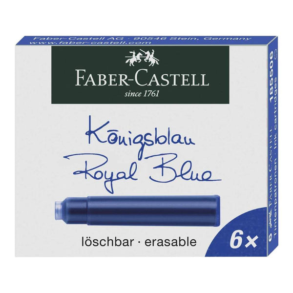 Caja 6 Cartuchos azul Faber-Castell