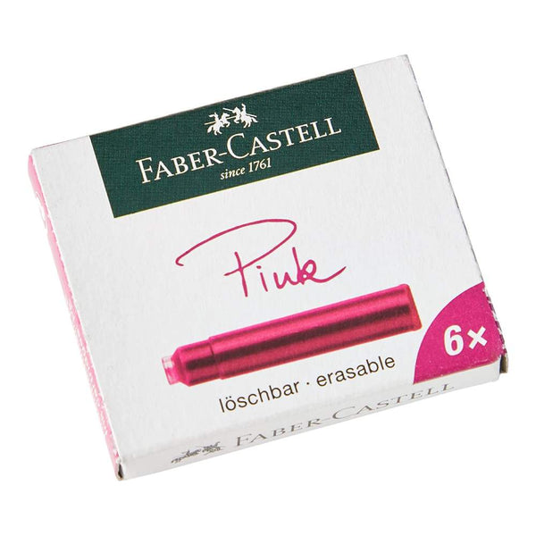 Caja 6 Cartuchos rosa Faber-Castell
