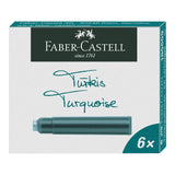 Caja 6 Cartuchos Turquesa Faber-Castell