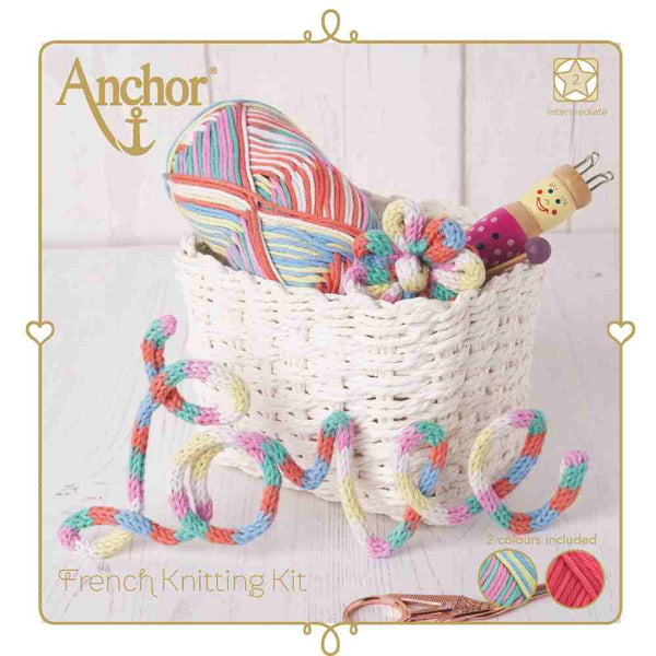 Kit completo de tricotín con hilos e instrucciones, para crear cordón tejido, de la marca Anchor - Milbby tienda de manualidades, bellas artes y scrap