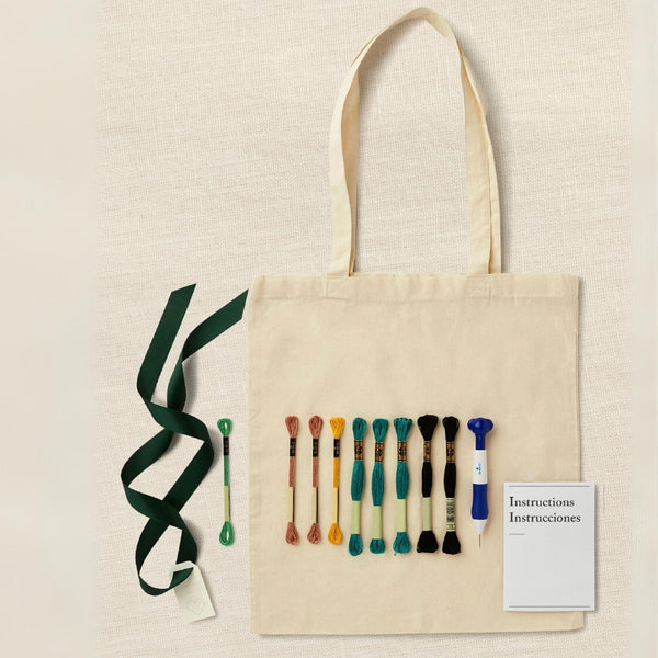 Kit Punch Needle Tote Bag Retrato Line Art (1)