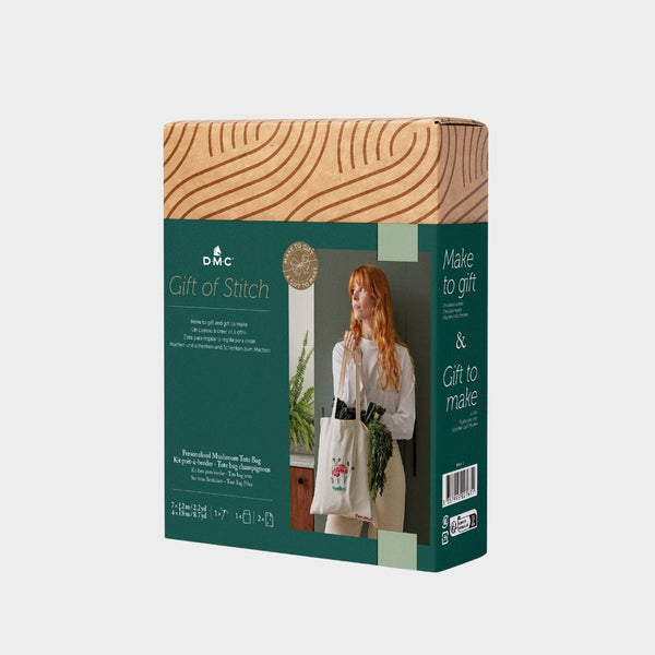Kit Bordado Tote bag Champiñones