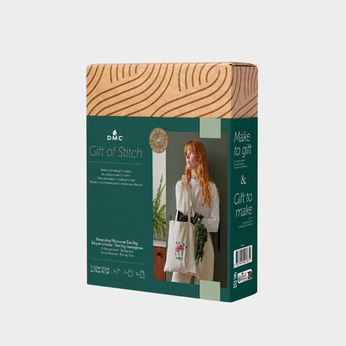 Kit Bordado Tote bag Champiñones