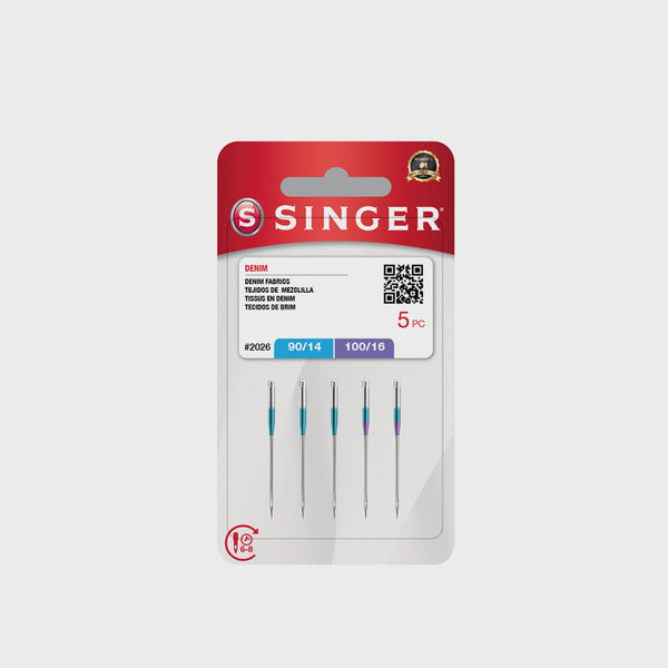 Agujas Máquina Coser Jeans Singer 5 ud Surtidas 90-100