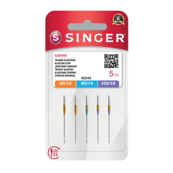 Agujas Máquina Coser Stretch Singer 5 ud Surtidas 80-90-100