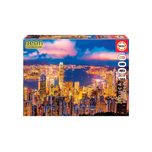 Puzzle 1000 Piezas Hong Kong Neón Educa