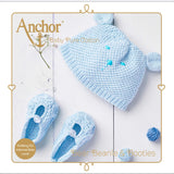 Kit Tricotar Patucos y Gorro Bebé Azul Anchor (1)