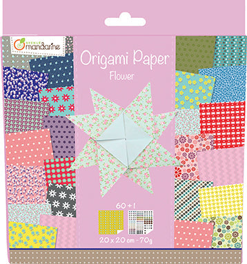 Set Papeles Origami 'Flowers' Avenue Mandarine
