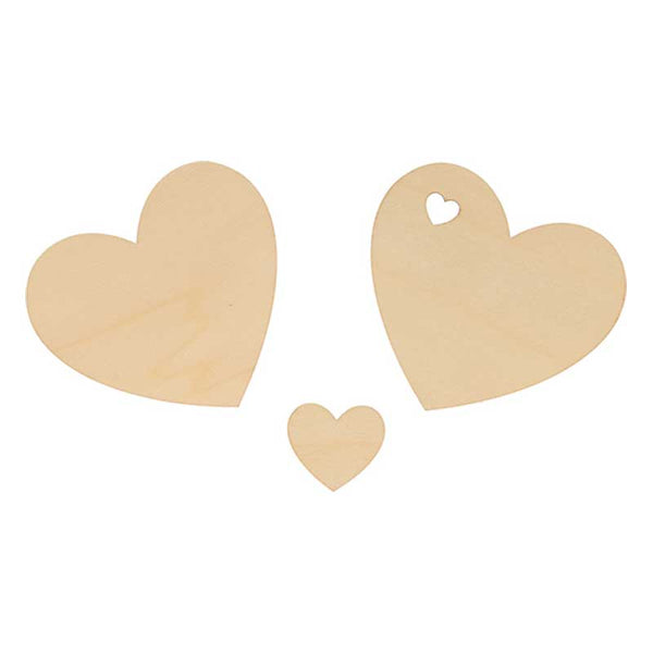 Siluetas de Madera Corazones 40 piezas Artemio