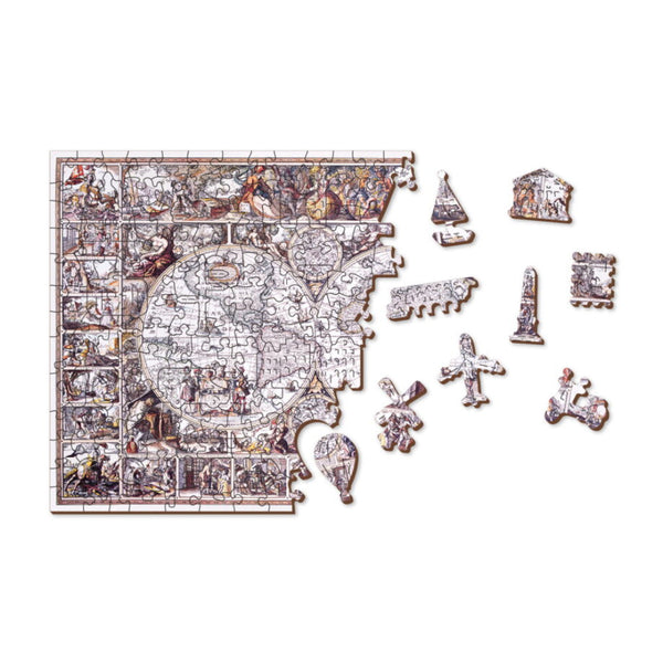 Puzzle 500 Mapa Era Exploración Wooden City