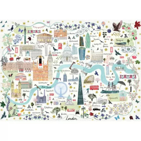 Puzzle 1000 Piezas Map Of London (1)