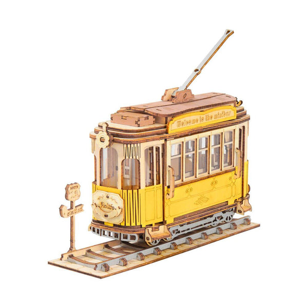 Maqueta Madera Instrumento Musical Tranvía Vintage Robotime