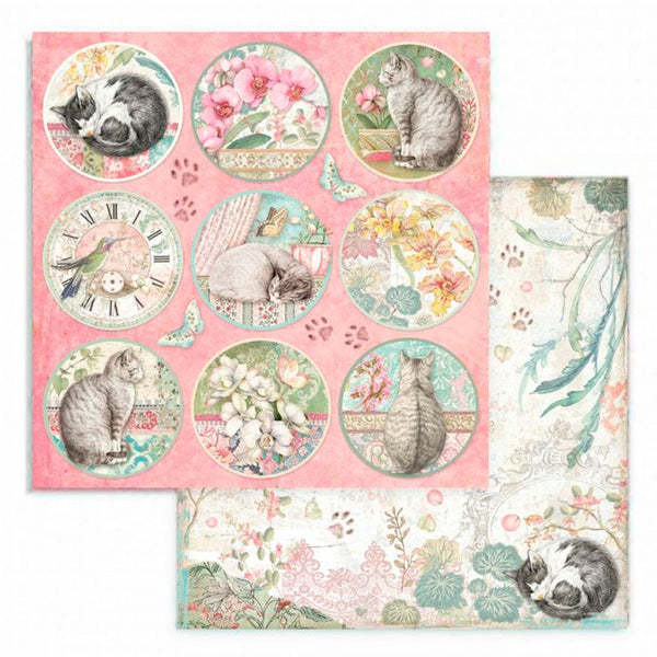 Set 10 Papeles Scrap Orchids And Cats 20x20 Stamperia (1)