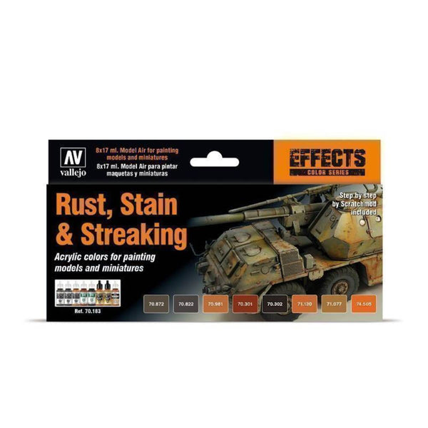 Set Model Color Rust, Stain & Streaking Vallejo