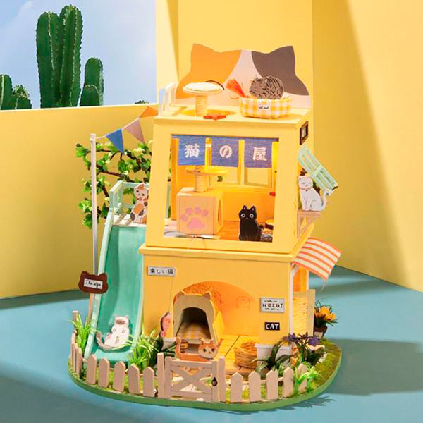 Maqueta Miniature Cat House Robotime (1)