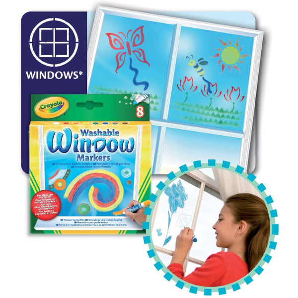 Set Rotuladores Lavables para Ventana CRAYOLA 8 unidades (1)