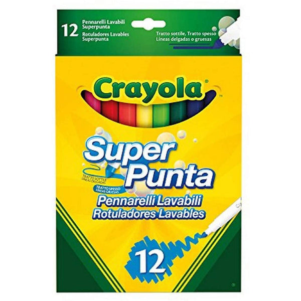 Estuche Rotuladores Súper Punta Lavables CRAYOLA 12 unidades