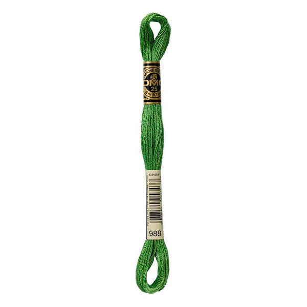Hilo Bordar Mouliné Special DMC Tonos Verdes 988