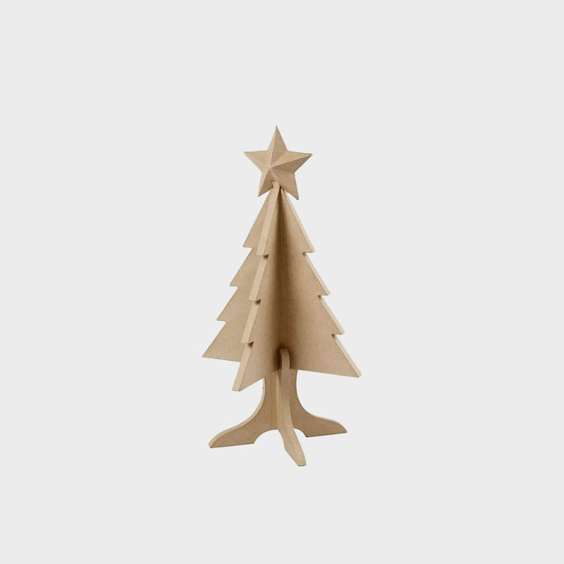 Árbol de Navidad madera con estrella 63x34cm