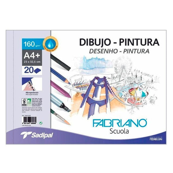 Bloc Dibujo Pintura 20H 160gr A3 Fabriano