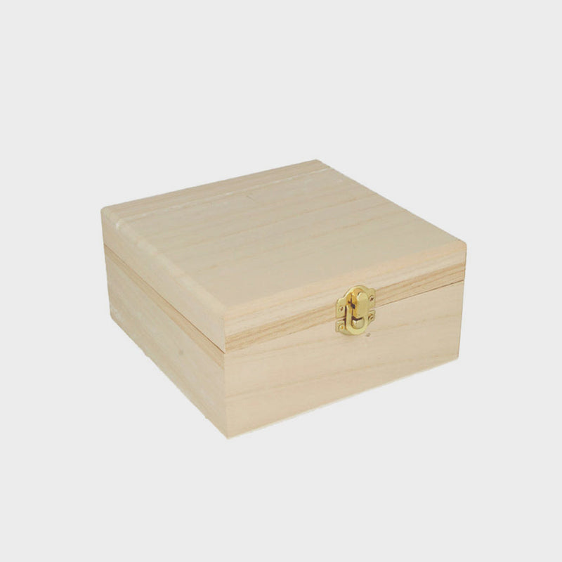 Caja Joyero de Madera 16x16x8cm Artemio