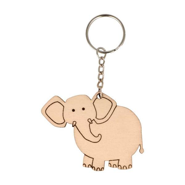 Llavero Elefante Madera 5x6,5 Coleccion Safari Artemio