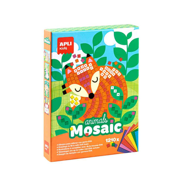 Juego Mosaico Animales con Goma Eva Apli Kids