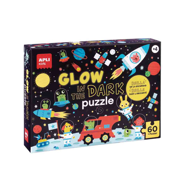 Puzzle Glow In The Dark Espacio 60 Piezas Apli Kids